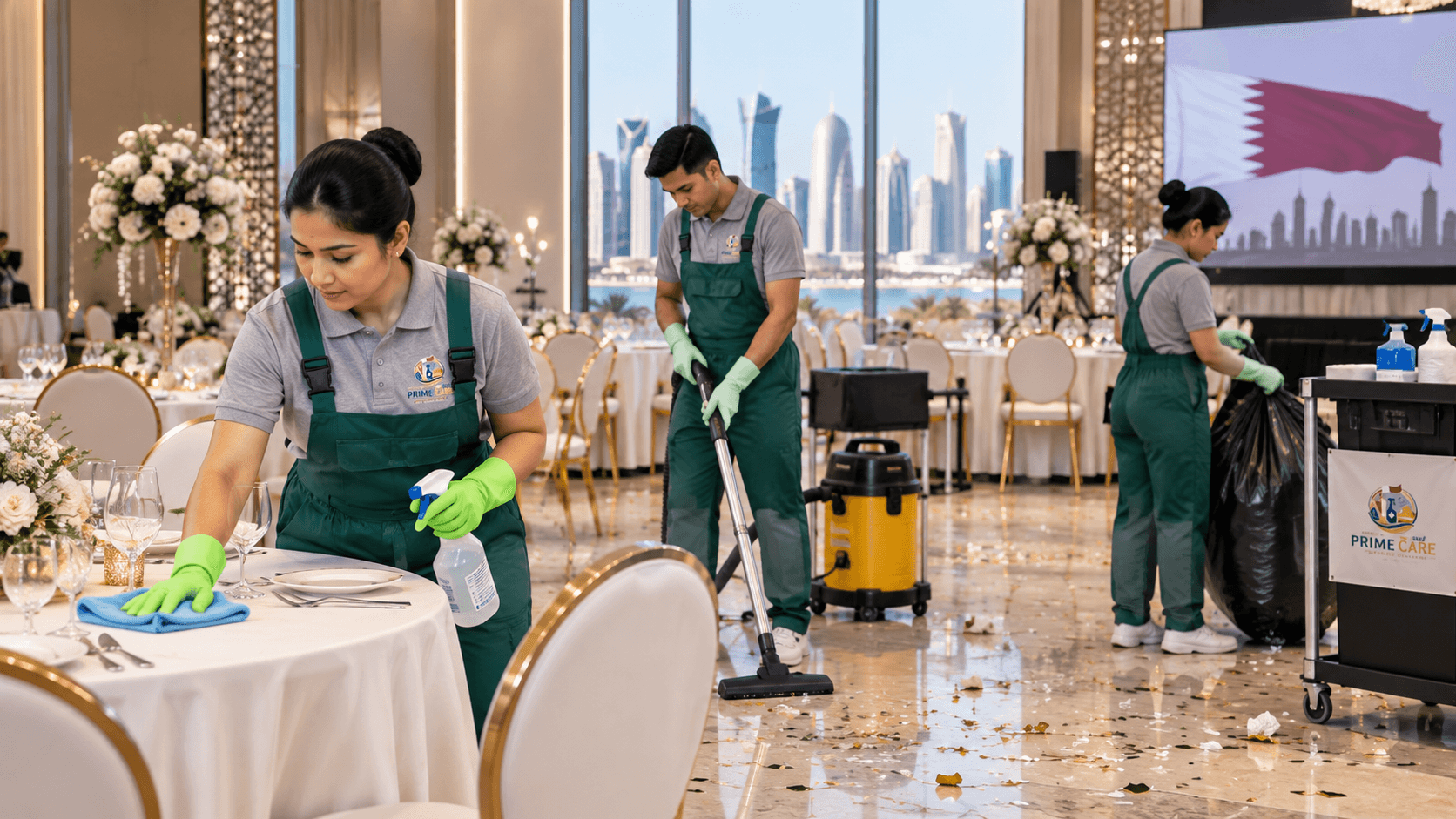 Professional event and party cleaning services in Qatar