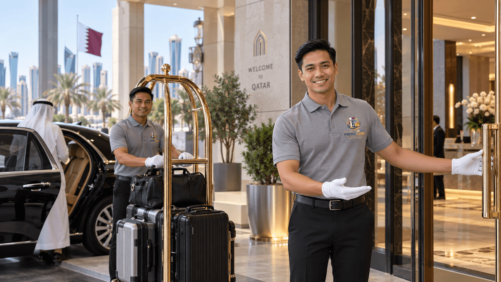 Professional bellman and doorman services in Qatar