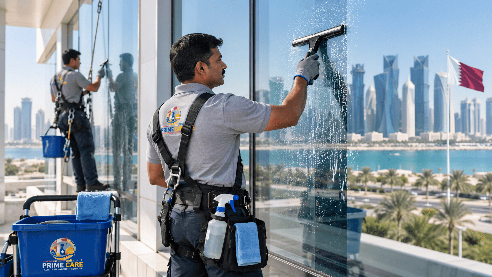 Professional window cleaning services in Qatar